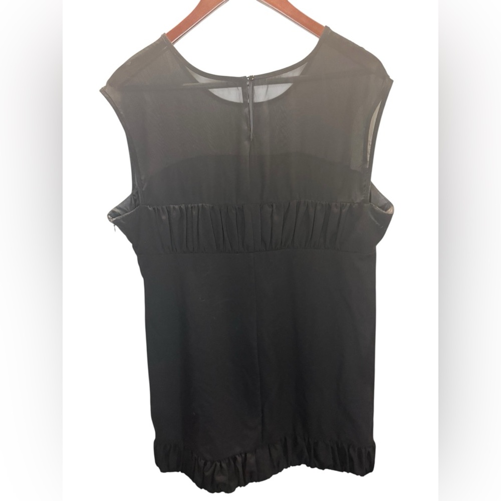 Daisy Fuentes Womens Sleeveless Little Black Mini SheerDress🖤 Size Extra Large - Picture 2 of 8